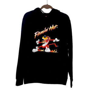 Cheetos Black Hoodie M Flamin Hot Chester Cheetah